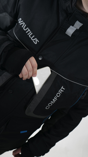 Костюм зимний Nautilus Comfort (мембрана WinTex) t 0/ -25°С Black/Blue р-р  L