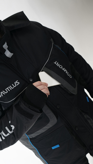 Костюм зимний Nautilus Comfort (мембрана WinTex) t 0/ -25°С Black/Blue р-р  L