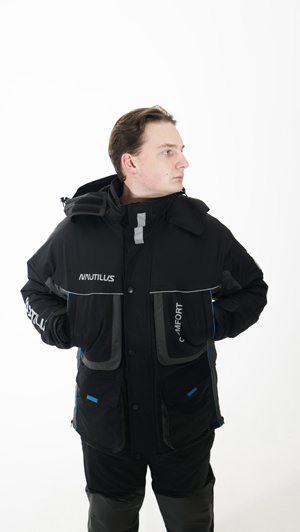 Костюм зимний Nautilus Comfort (мембрана WinTex) t 0/ -25°С Black/Blue р-р  L